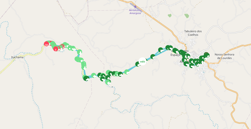 [Imagem de um mapa de rastreamento]